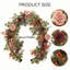 Guirlande de fleurs artificielles 5,9 pi fausses feuilles de rose vert