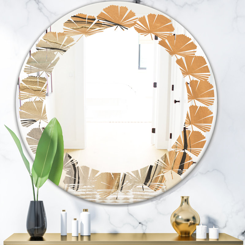 Miroir mural sans cadre Leaves Canion II, 31,5 po x 31,5 po