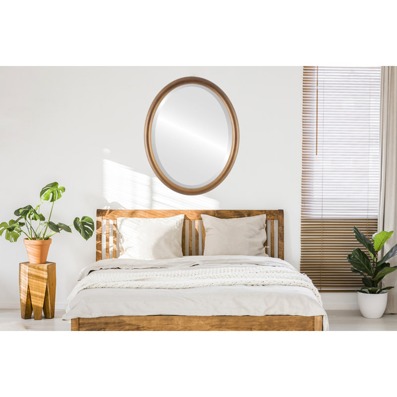 Rowles Oval Mirror, 25" x 21", Sunset Gold