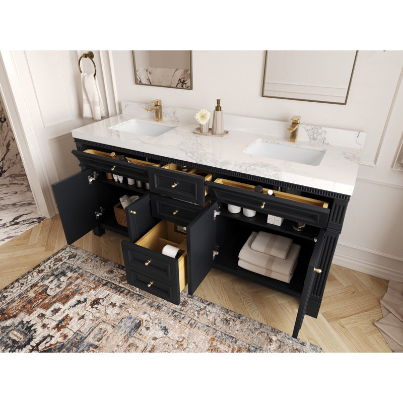 Halsey X P 22 po De salle de bain Quartz blanc