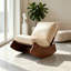 Chaise berçante confortable, fauteuil oscillant rembourré de haute qualité, structure en bois massif, parfaite pour les réglages multiples de la chaise de lecture pour la chambre à coucher et le salon-134644805