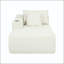Chaise longue 37,5 po en velours pelucheux gauche avec porte-gobelet - sans assemblage (beige)-129885866-129885868