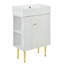 Meuble-lavabo de 21,6 po avec lavabo en céramique et armoire de rangement