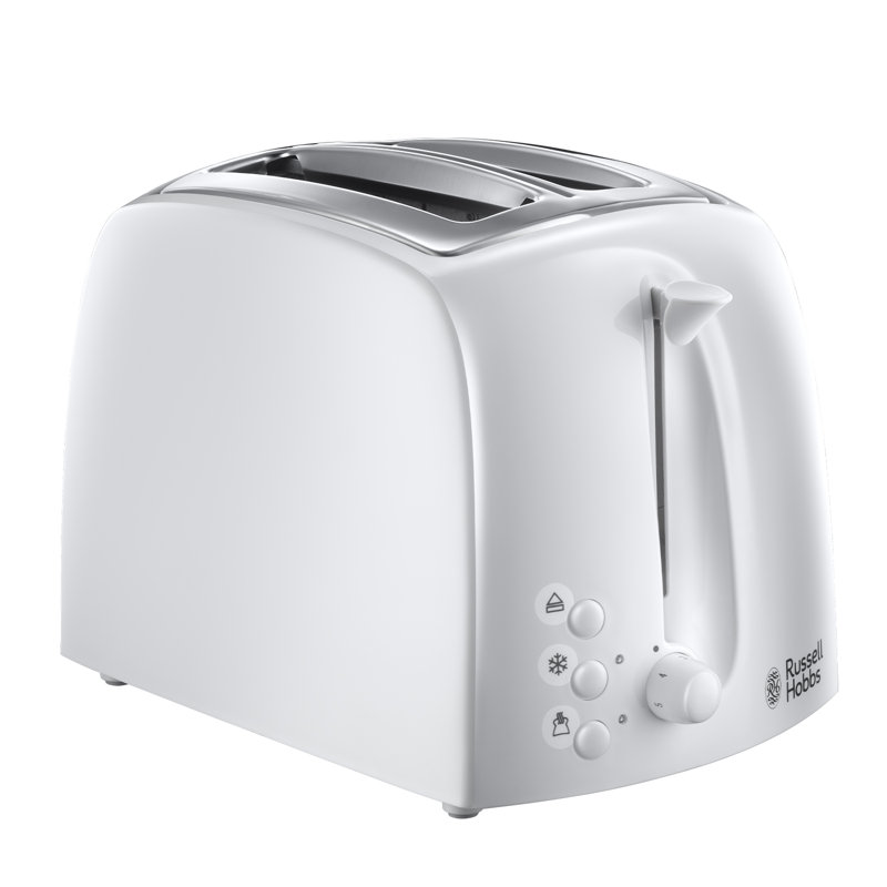 Russell Hobbs 2 Slice Textures Toaster, White