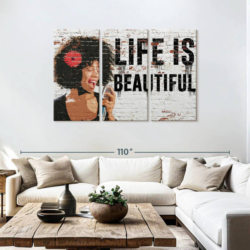 Tergel Life Is Beautiful, H 48 po x l 74 po