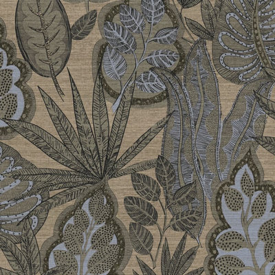 Galerie Flourish Blue Tree Leaf Wallpaper FL61114