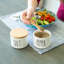 Ensemble de salière en céramique Heartland Home avec nouveaux couvercles en bambou. Ensemble de récipients empilables en sel et poivre White 9Oz-80450974
