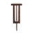 Rectangular Mango Wood Console Table with Modern Trestle Base in Black Walnut