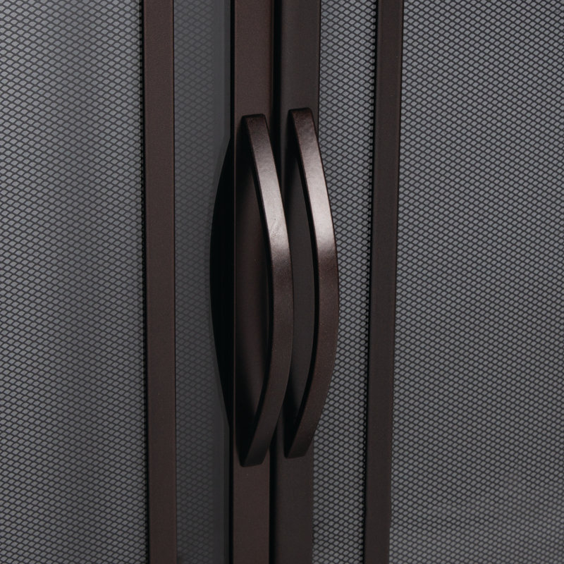 Portes de foyer en acier Guion, Moyen (H 31 po x l 38,75 po x P 1,57 po), Bronze huilé