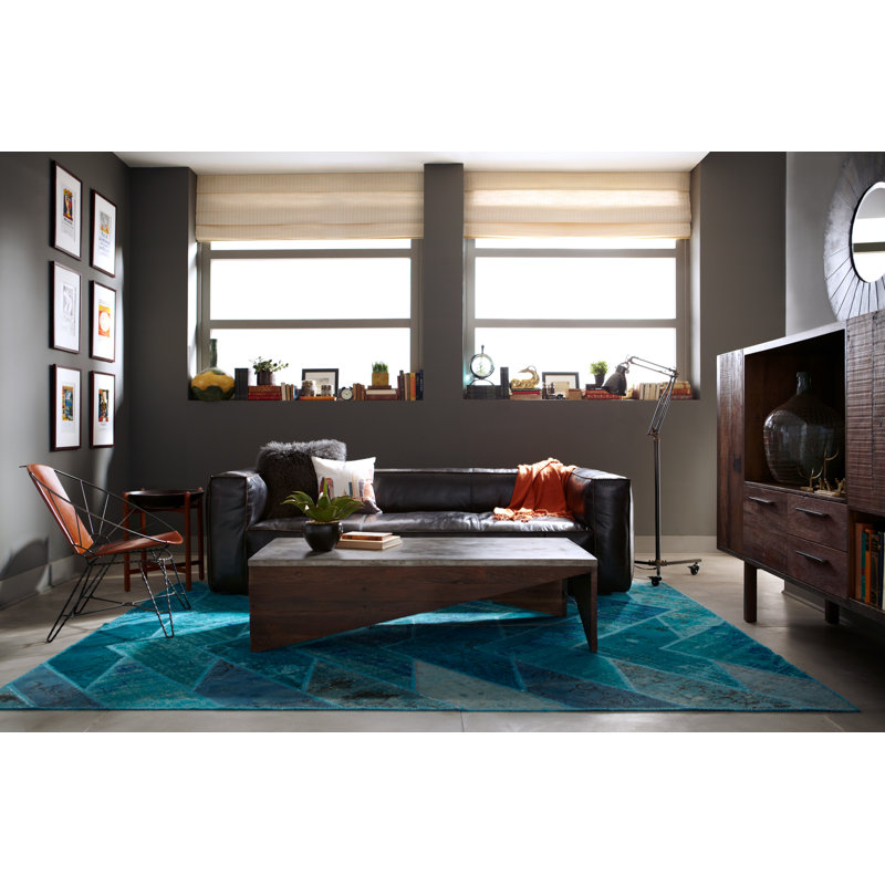 Nolita Sofa, Saiko Black Top Grain Leather