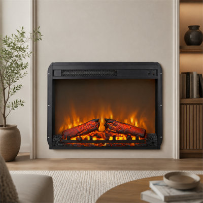 24.1'' W Grey Electric Fireplace