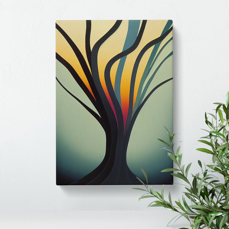 Splendid Abstract Tree No.2 - Wrapped Canvas Print, 50cm H x 35cm W x 3cm D, Wrapped Canvas