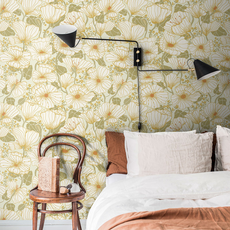 Cahterine 10.05m x 53cm Wallpaper Roll, Gold
