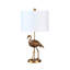 Lampe de table 26 po en résine flamant doré mat