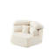 Chaise d'appoint moderne en velours côtelé beige de 53 pouces pour la maison