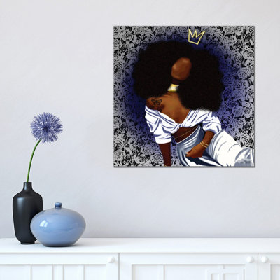 Dominique Blu by Faith With An E - Wrapped Canvas Print