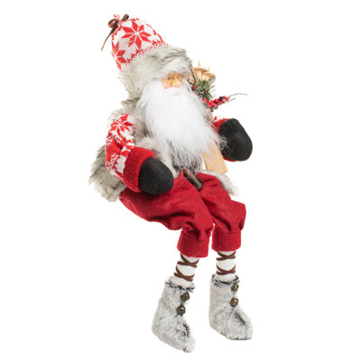 Sitting Red Alpine Santa