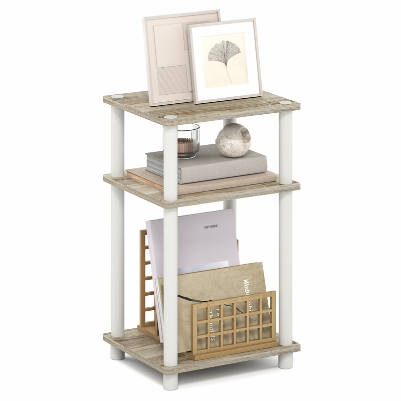Telise 34.04cm W Manufactured Wood Bedside Table, Light Oak
