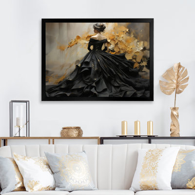 «Fashion Elegance Unveile Gold» - Art mural mode
