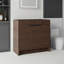 Meuble-lavabo autoportant avec portes à fermeture douce et rangement spacieux-133467396