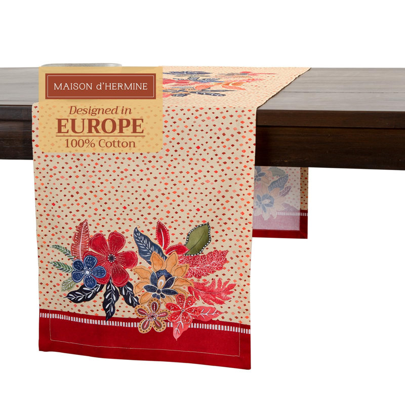 Maison d' Hermine Table runner 100% Cotton Single Layer Table Runners 72 inches long for Thanksgiving Christmas Decorations Home Kitchen Dining Party Wedding (Kalahari, 14.5" x 72")