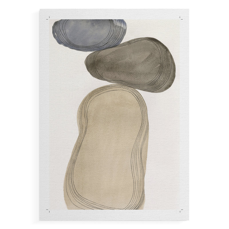 River Rocks Contour I - Impression sur toile seulement - non encadrée