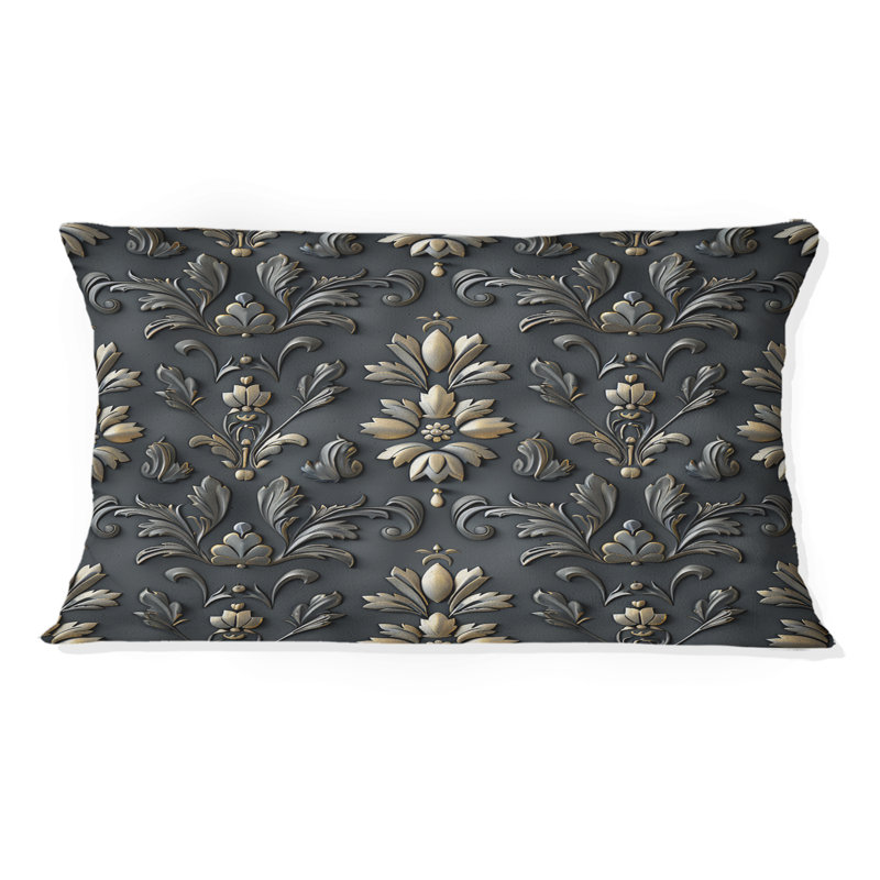 Coussin lombaire transitionnel gris foncé Glamour Luxe III