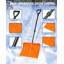 Pelle à neige, grande lame de 45 cm, manche en acier avec anneau en D et bande en aluminium, orange-136077515
