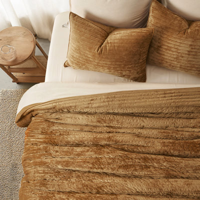 Ensemble de courtepointe Luxe Velvet Channel