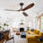 Wrought Studio™ 60'' 3-Blade Ceiling Fan – Light & Remote, High CFM Quiet DC Motor, Solid Wood Walnut Propeller Ceiling Fans, Indoor/Outdoor/Patio (Coastal/Farmhouse)-297497237