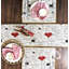 Chemin de table ovale géométrique en mélange de coton Saint-Valentin-827042675