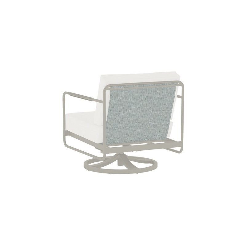 Méridienne d'extérieur pivotante en aluminium Mirage, Coussin blanc / structure brun clair