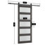Porte de grange 84 po en verre givré et en bois manufacturé 84 po avec quincaillerie d'installation-97912703-92199340