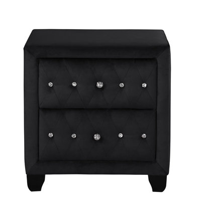 Table de chevet élégante en bois noir moderne | Idée de cadeau
