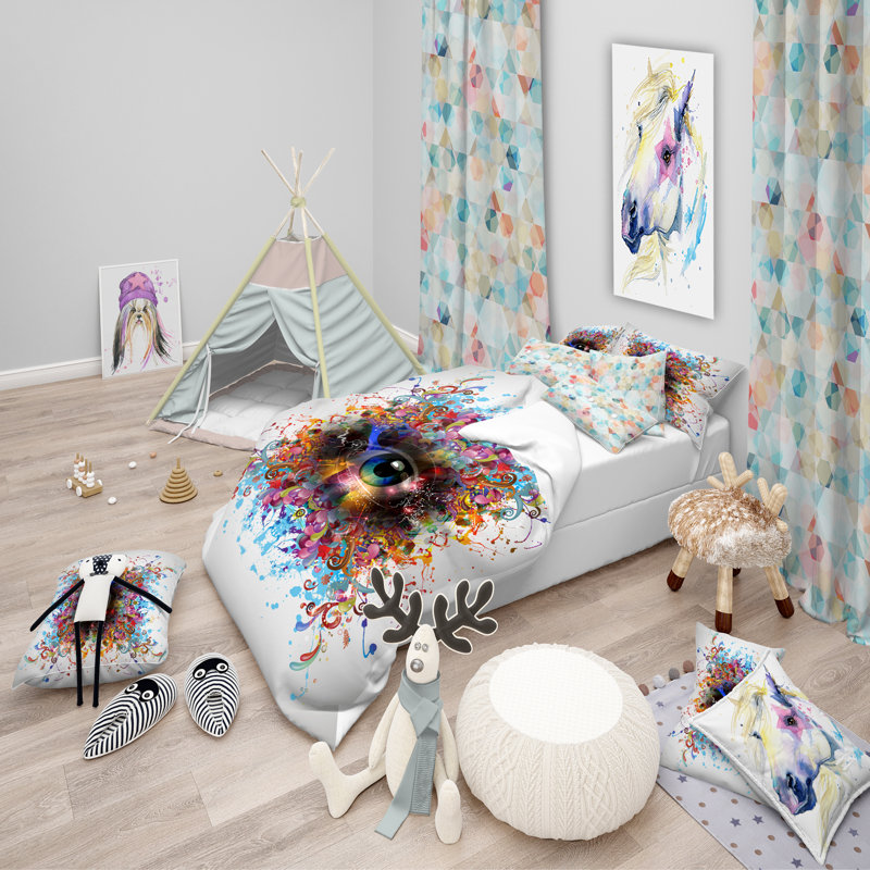 Ensemble de housse de couette, Housse de couette double / grand + 2 taies