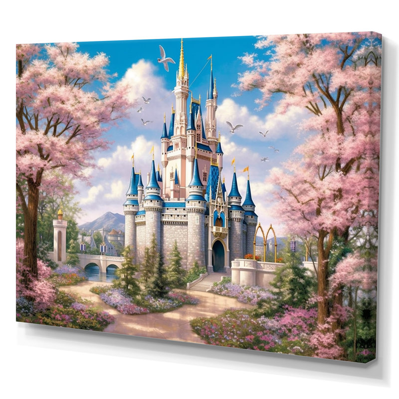 Enchantment Of Castles - Castles Framed Canvas Print, 24" H x 32" W x 1" D, Wrapped Canvas