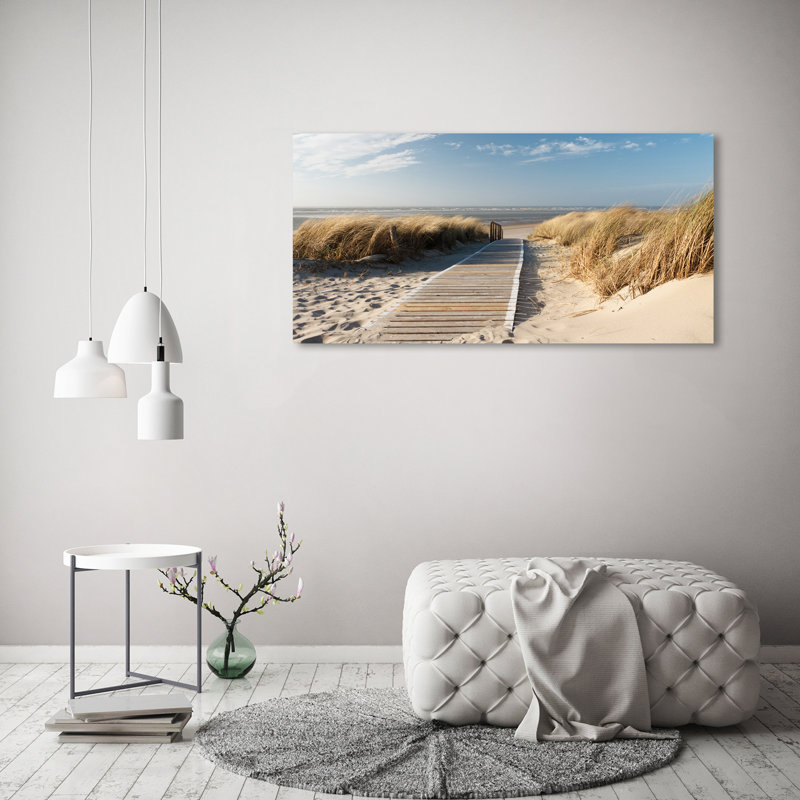 Path On The Beach - Wrapped Canvas Print