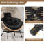 Fauteuil surdimensionné de style œuf avec coussins et appui-tête-1704398441