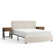 Queen Size Bedroom Set Upholstered Bed Frame With With Charging Station, Nightstand Set Of 2 With Storage