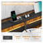 Base de lit plateforme pleine grandeur à DEL avec tête de chargement USB - Pas de sommier nécessaire avec rangement sous le lit, cadre de lit moderne noir avec tête et pied de lit en bois