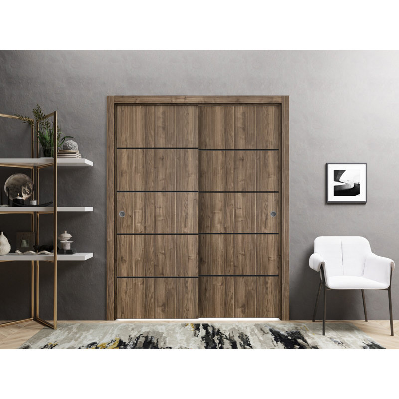Finition en bois massif manufacturé, Noyer, 56 po x 96 po
