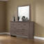 Mobilier de chambre à coucher avec tiroirs en bois à finition naturelle