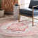 Traditional Medallion Distressed Performance Red Rug