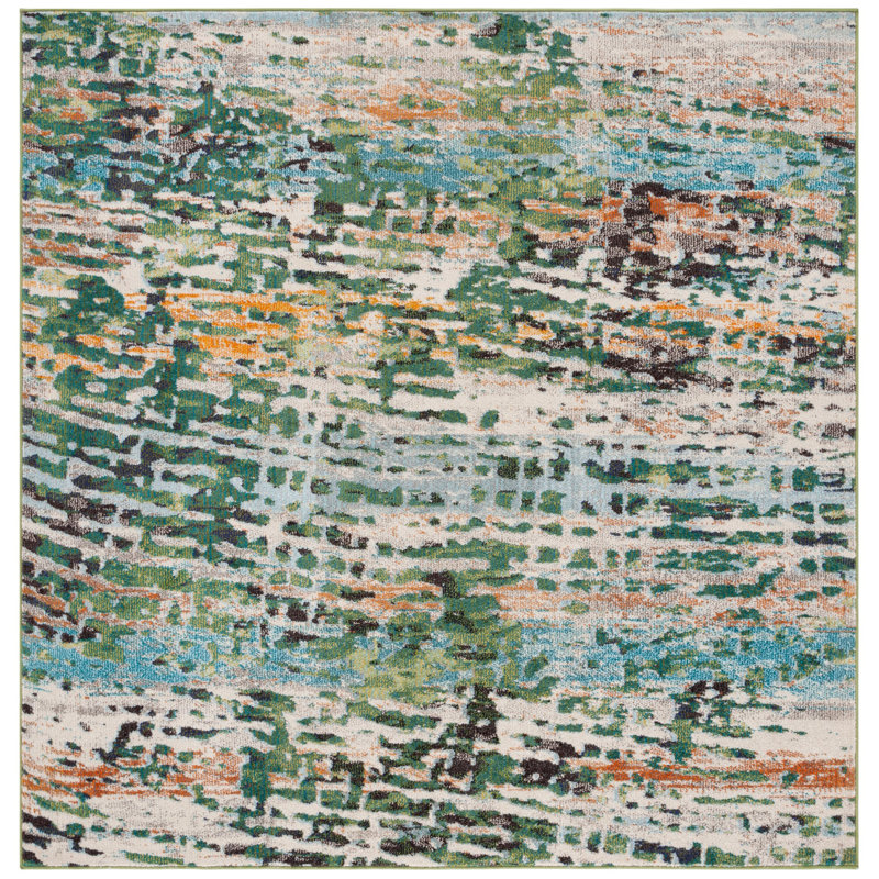 Madison Performance Abstract Rug, Square 6'7"