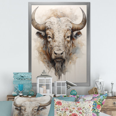 Tête de bison Buffalo III sur toile