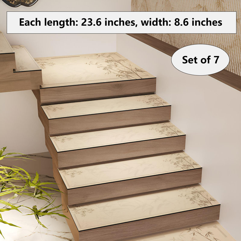 Tapis d'escalier antidérapants et lavables pour un usage domestique