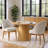 Upholstered Barrel Dining Chair With Solid Wood Legs-81979818