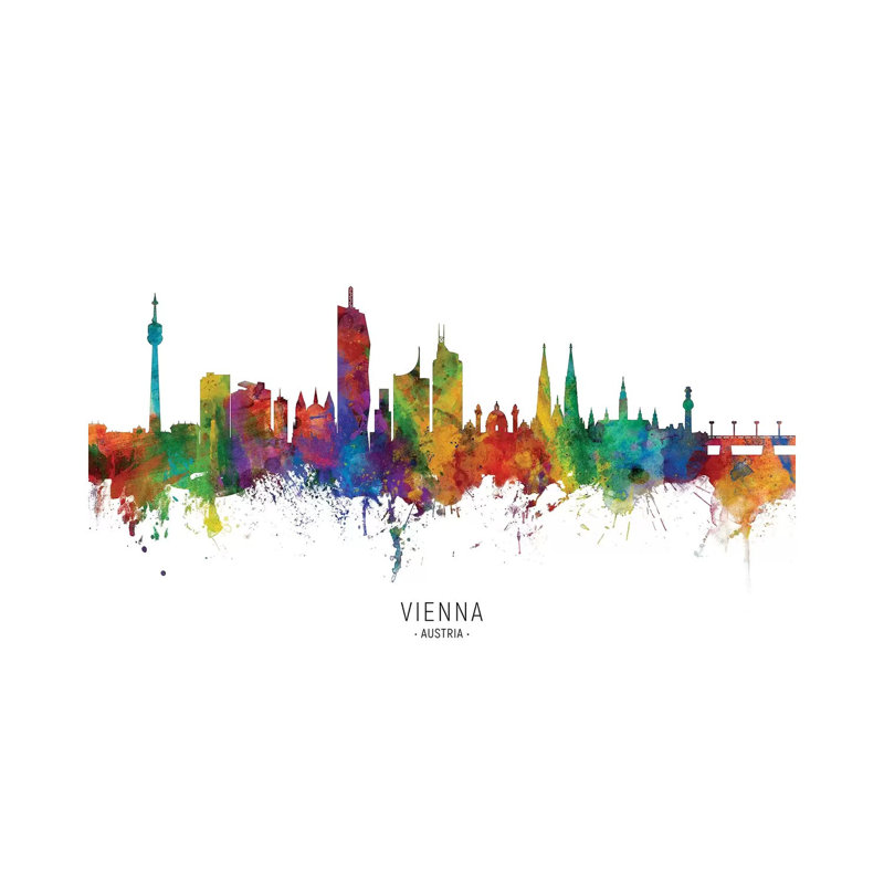 Vienna Austria Skyline by Michael Tompsett - Wrapped Canvas Gallery-Wrapped Canvas Giclée, 20.32 cm H x 30.48 cm W