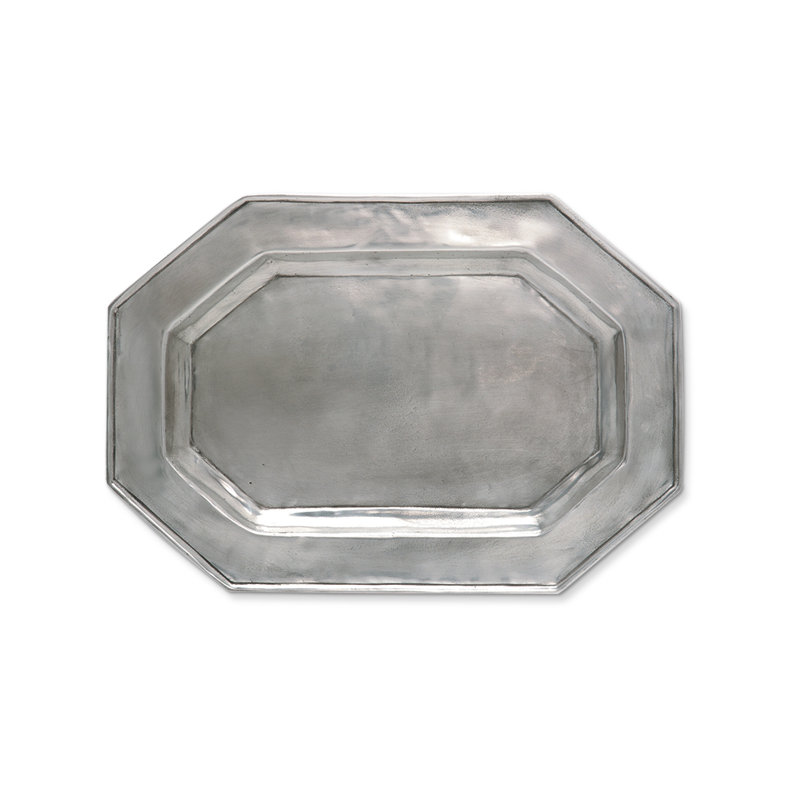 Octagonal Handmade Pewter Tray