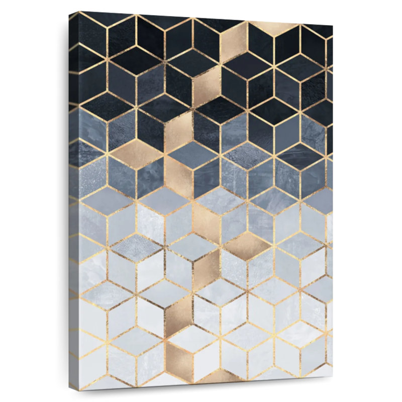 Avery cubes de dégradé bleu doux rectangulaires, H 48 po x l 32 po